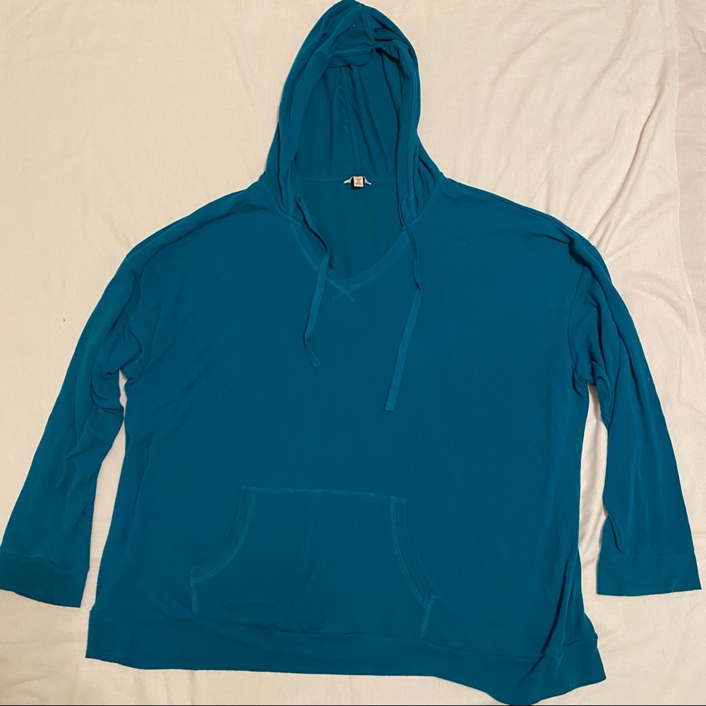 Teal Hooded Shirt